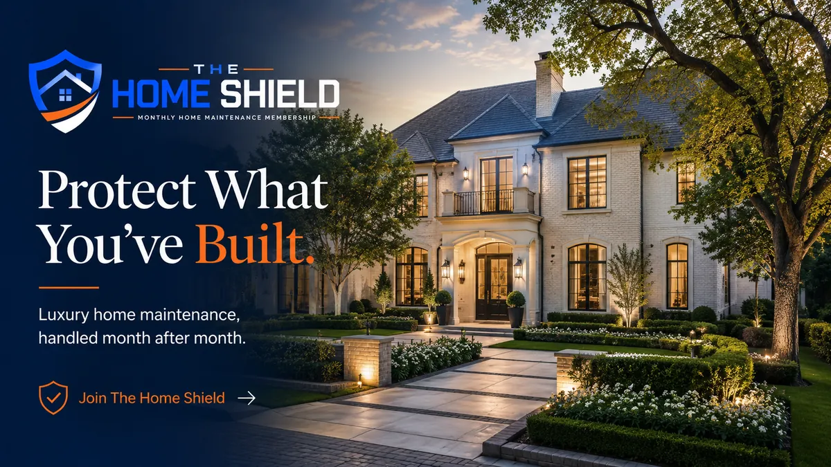 The Home Shield — Protect What You've Built. Luxury home maintenance, handled month after month.